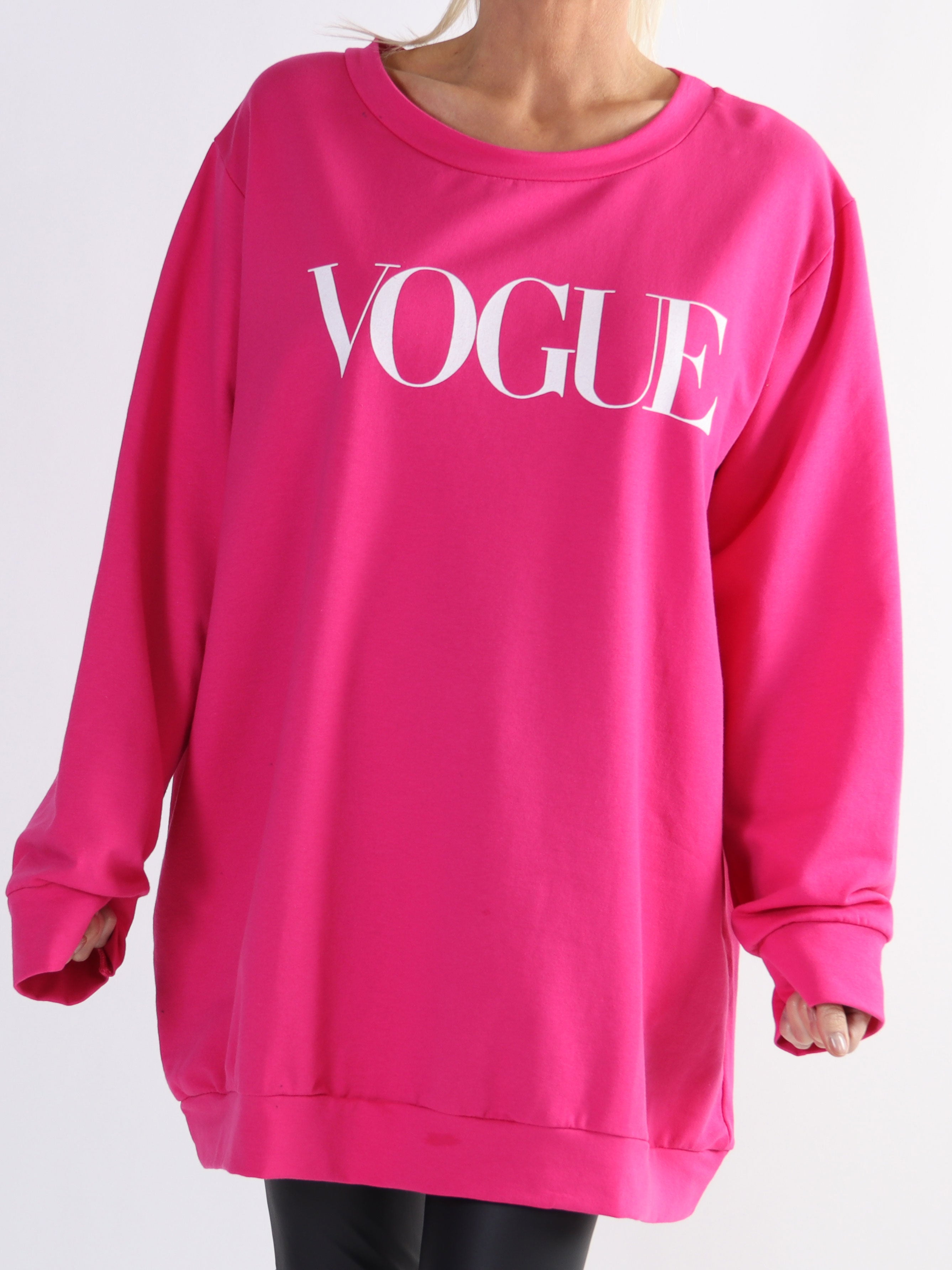 Abena - Sweatshirt i plus size med vogue på bröstet